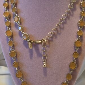Chico's Gold Necklace with Beaded Elegance Vintage.